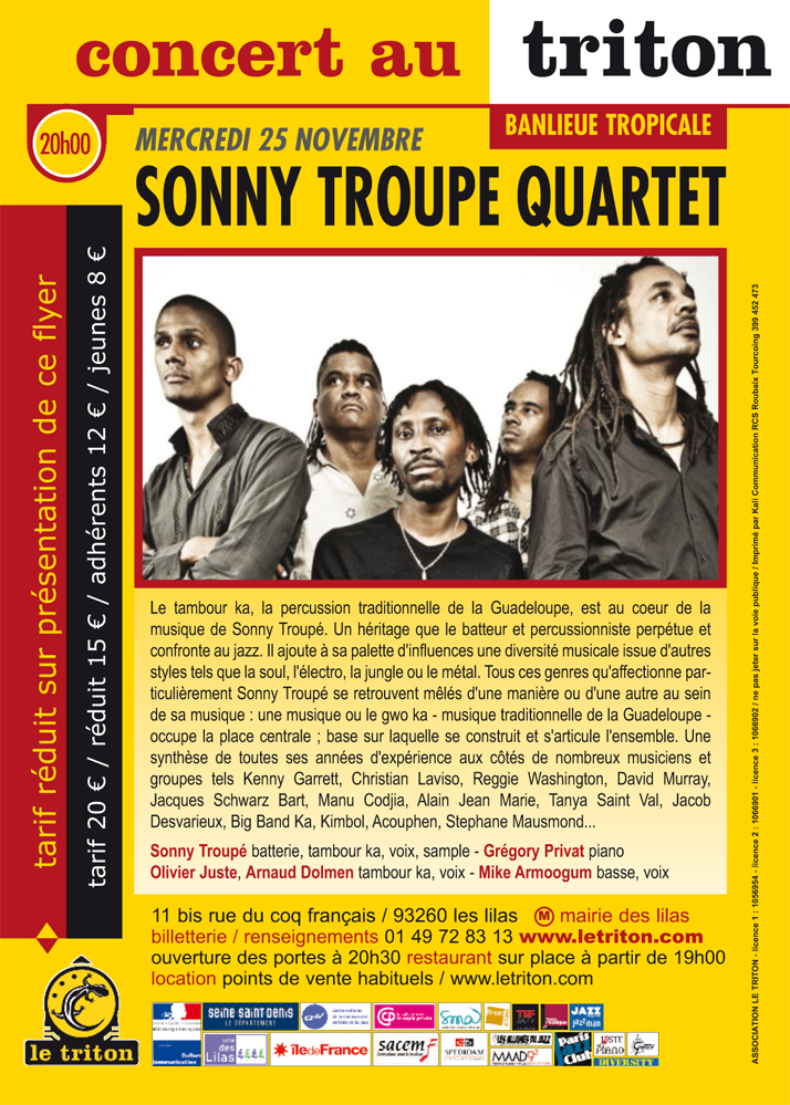 [Banlieue tropicale] Sonny Troupé quartet