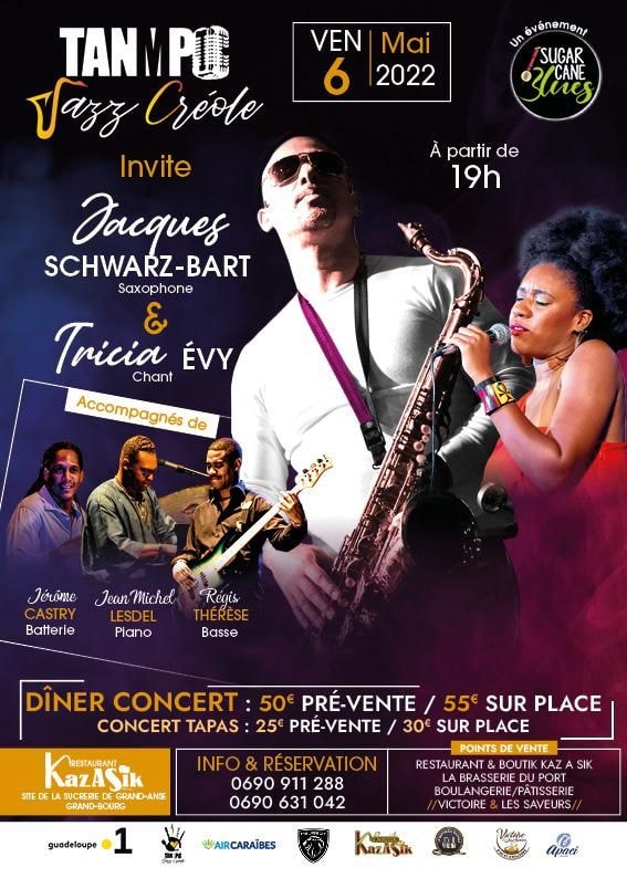 Tanmpo Jazz Créole invite Jacques Schwarz-Bart & Tricia Evy