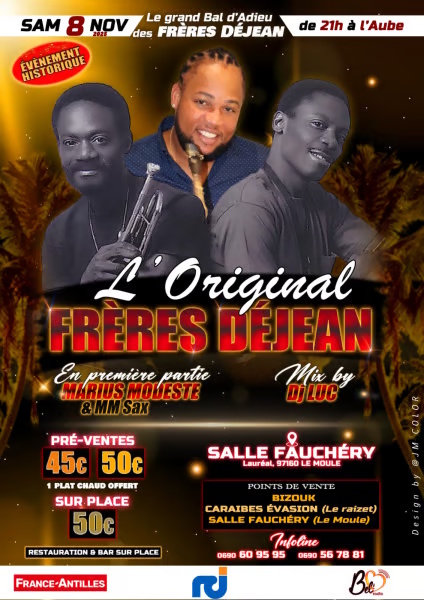 Les Frères Déjean, Marius Modeste & MM Sax, DJ Luc